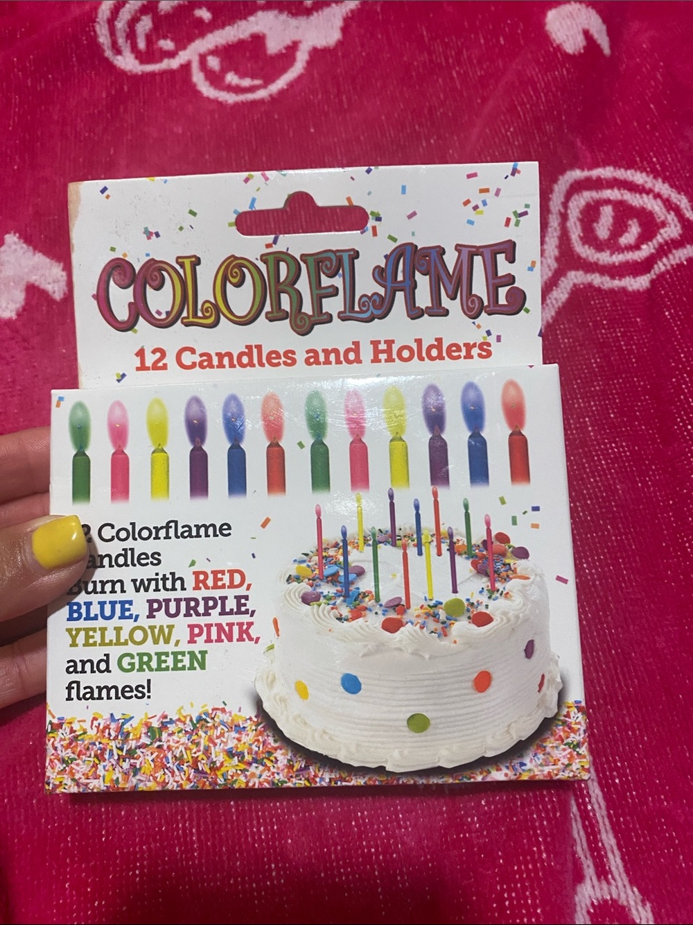Color flame candles